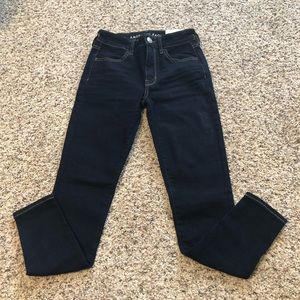 Never worn dark blue jeans